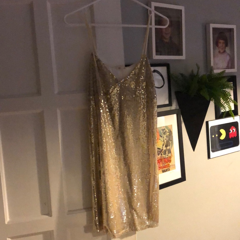 Gold sequin top